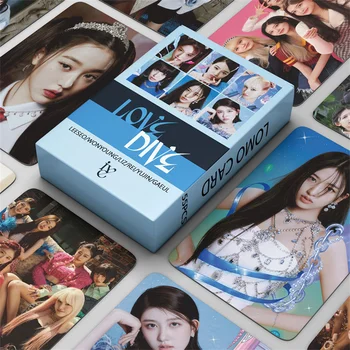 KPOP-coreean Popular Grup IVE 55pcs DRAGOSTE se arunca cu capul Album Foto Carte LOMO Card Yujin ga eul Wonyoung LIZ Rei Leeseo Card Cadou