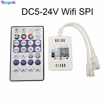  Led-uri Controler SPI pentru Pixel Benzi DC5-24V 2048pixels WIFI Și Vocea Controler Cu 28keys de la Distanță Magic Home APP Pro