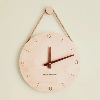 Lemn Sling Creative Ceas de Perete Nordic Japoneză Hot-vânzare Ceasuri de Origine Camera de zi Ceas de Ceas de Perete Decor