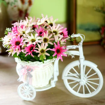 Lucrate manual, din Ratan Biciclete Decor Floare Coș Cadou de Biciclete de Stocare Vase de Gradina Recipient Nunta de Flori Vaza decor Acasă