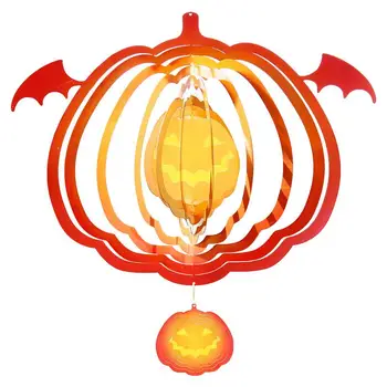 Metal Wind Spinner Agățat De Rotație Dovleac Vânt Rotative Clopotei Decoratiuni De Halloween Rotație Dovleac Vânt Rotative Pentru Clopotei