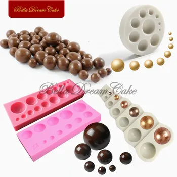 Multi Dimensiune Ciocolata Bubble Ball Design Mucegai Silicon Fondant Sugarcraft Mucegai DIY Gumpaste Matrite Tort de Decorare Instrument Bakeware