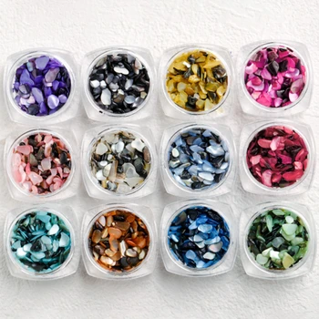 Neregulate De Culoare Naturala Stil Japonez Fragmente De Coajă Decoratiuni De Arta Unghiilor Abalone Shell Chips-Uri De Manichiura Accesorii En-Gros