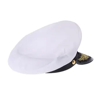 New Adult Alb Yacht Căpitan De Vas Al Marinei Petrecere Cu Costume Cosplay Dress Pălărie De Marinar