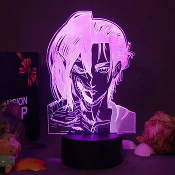 Nou Atac Pe Titan Lampa LED Anime Lumina de Noapte Placa Acril USB Copil Manga Noptieră Lămpi pentru Dormitor Copil de Cameră Decor