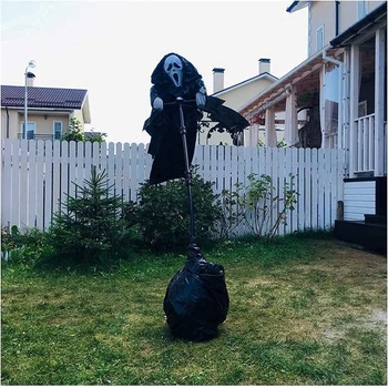 Noua Creatie Grădină Ghostface Țipăt Înfricoșător Sperietoare Curte Agățat Înfricoșător Ghostface Sperietoare De Halloween Decor În Aer Liber