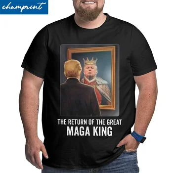Noutatea Trump Întoarcerea Marelui Maga Regele T-Shirt pentru Barbati din Bumbac Tricou Big Tall Tee Cămașă de Dimensiuni Mari 4XL 5XL 6XL Haine