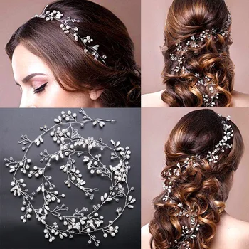 Nunta de moda Accesorii de Par Pearl Simulate Haedbands pentru Mireasa Coroana de Cristal Florale Elegante Ornamente de Păr Hairpin