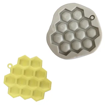 Oglinda completă de fagure de miere cu găuri Epoxidice UV adeziv rășină de silicon mucegai fagure de miere punch-gratuit handmade pandantiv mucegai