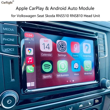Oglinda ecran Interfata Auto Play pe Youtube, Netflix, Apple Hartă Google Android Auto CarPlay Soluție pentru VW Skoda Seat RNS510