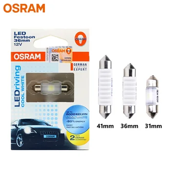 OSRAM LED Festoon 31mm 36mm 41mm C5W LEDriving Standard 6000K Alb Rece LED-uri de iluminare Interioară Lampă de Lectură Placa de Bec (1 buc)