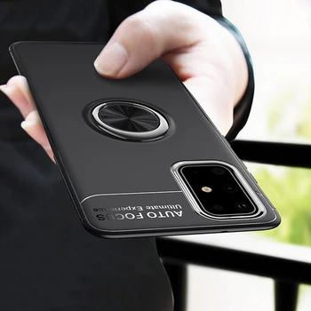 Pentru Samsung Galaxy Nota 20, Ultra 360 Magnetic Inel de Metal Moale TPU Caz Pentru Samsung S20 FE S10E S10 S9 S8 Nota 10 Plus 9 8 Cazuri