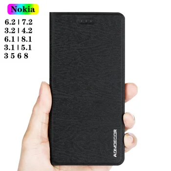 Piele Flip-Caz Acoperire pentru Nokia 5.4 3.4 2.4 4.2 3.2 6.2 7.2 5.3 2.3 8.1 3.1 6.1 5.1 Plus Nokia 3 5 6 8 Telefonul Înapoi Cazuri