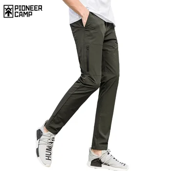 Pioneer Camp Nou uscare rapidă pantaloni barbati de brand-haine impermeabile stretch pantaloni de sex masculin de calitate de culoare albastru închis verde de armata AXX705098
