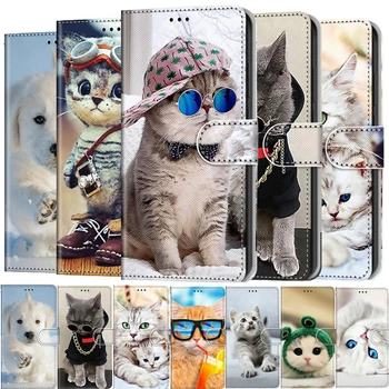 Pisica drăguț Model Animal Caz de Telefon Pentru Samsung Galaxy Nota 10, 20 S30 S20 S21 S10 S20 S9 S10 Plus Ultra S10E S8 S7 S6 S5 J4 J6 J2