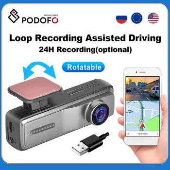 Podofo Dash Cam ADAS Masina DVR ADAS Dashcam Dvr-uri Video HD 1080P USB Card TF Auto Recorder pentru Android Player Multimedia DVD