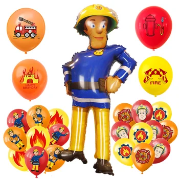 Pompierul Sam Petrecerea De Ziua Folie Decor Baloane Sammy Pompier Latex, Baloane Cadouri Pentru Copii De Pompieri Consumabile Partid