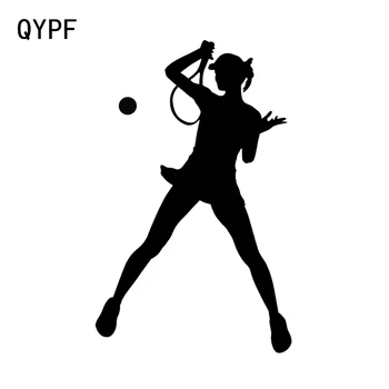 QYPF 8.8*14CM Interesant de Tenis Feminin Player Sport Decor de Fitness Masina Autocolant Vinil Bara Fereastra Decalcomanii C16-1555