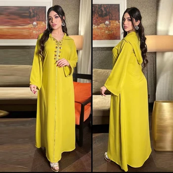 Ramadan Elegante Femei Musulmane Rochie India, Turcia Eid Mubarak Abaya Dubai Lungi Din Satin Jalabiya Arabă Rochii Caftan Robe Longue