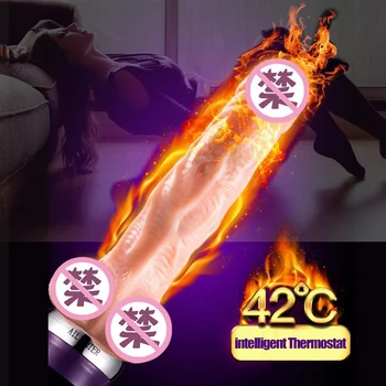Realistic Dildo Vibrator Prietenoase Cu Pielea Mut Stick Telescopic Cu Penisul Sex Jucărie Cu Curbe Arborelui Vagin, Clitoris Pentru Loma