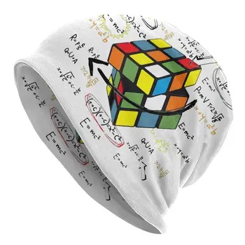 Rece Rubik Rubix Iubitorii De Matematica Chelioși Cap Pălăria De Toamnă Rece De Iarnă În Aer Liber Unisex Capace Adult Caldă Cap De Folie Capota Pălărie Tricotate