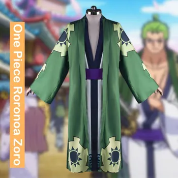 Roronoa Zoro Cosplay Costum Kimono-Halat Mantie Centura Costum Complet pentru Barbati Femeie