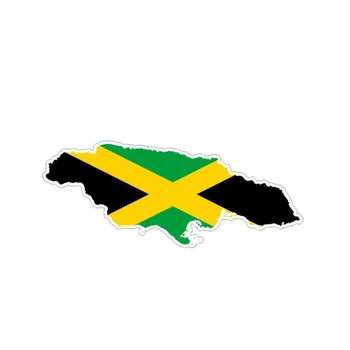 Steagul Jamaican Hartă Forma De Patriotism Personalitate Private Personalizate, Autocolante Auto Exterioare Accesorii Accesorii Autocolante Creative