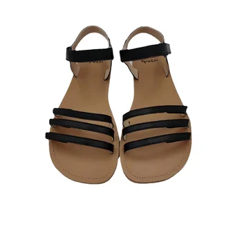 Tipsietoes 2023 Sprinng Desculț Piele Sandale Plate Pentru Femei Pantofi Cu Noi MInimalist Talpă Moale