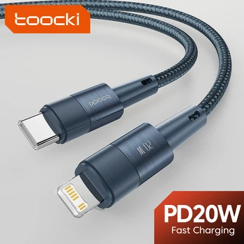 Toocki 20W PD C USB Cablu Pentru iPhone 14 13 12 11 Pro Max 8 7 Plus Încărcător Rapid de Iluminat de Date Cablu de Sârmă Cablu USB Pentru iPhone iPad