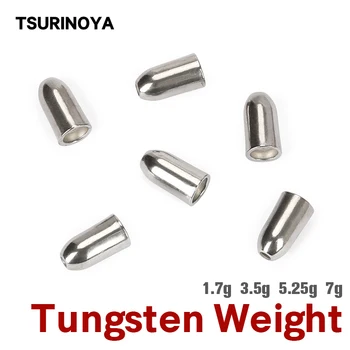 TSURINOYA Texas Rig Tungsten Glonț de Plumb g 1.7 3.5 g 5.25 g 7g Pescuit Moale Worm Atrage Picătură Greutăți de Pescuit Accesorii