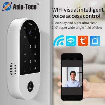Tuya Smart Wifi de Acasă Video Interfon de Acces Control Tastatura RFID Ușă Electrică Sistem de Control Cu Camera De Apartament Acasa+Capac