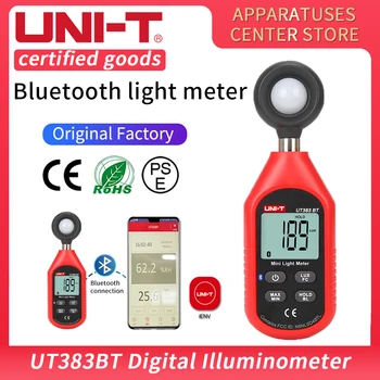 UNITATEA UT383BT Digital Lux Meter Bluetooth Mini Light Meter Mediu de Testare Echipamente Portabile de Tip FC Metru Illuminometer