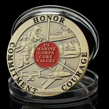 US Marine Corps Valorile de Bază de Suveniruri Onoare Monedă Angajament Curajul de Monede de Colecție Cupru Placat cu Monedă Comemorativă
