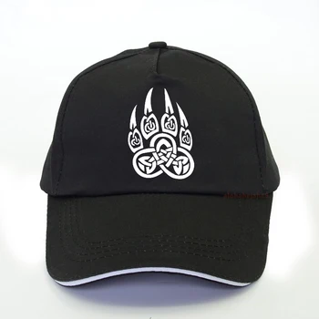 Viking Lup Gheare pălărie de vară de Imprimare Bărbați Femei Punk Rune Nordice Labă de Urs Talisman Amuletă Tata sapca snapback os
