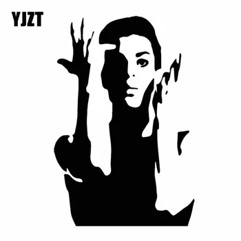 YJZT 10.4 CM*15.5 CM Chipeșul Cântăreț Noi Elemente Muzicale Muzician Prințul Vinly Decal Autocolant Auto Negru/Argintiu C27-0535