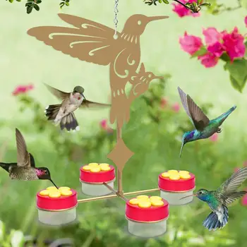 În aer liber Agățat Colibri Alimentator în formă de Floare Alimentator de Pasăre Dispozitive de Alimentare Gradina Curte Decor