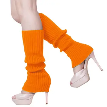Încălzit de picior Pentru Femei 80 Neon Tricot cu Dungi Picior Cald Mâneci Pentru Femei de 80 de ani Strech Încălzit de Picior Pentru Party Club Accesorii